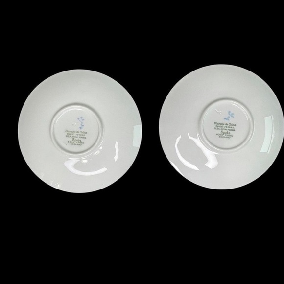 SPODE Antique Bone China Cups And Saucers Geisha Light Blue Blanche de Chine - Picture 7 of 13